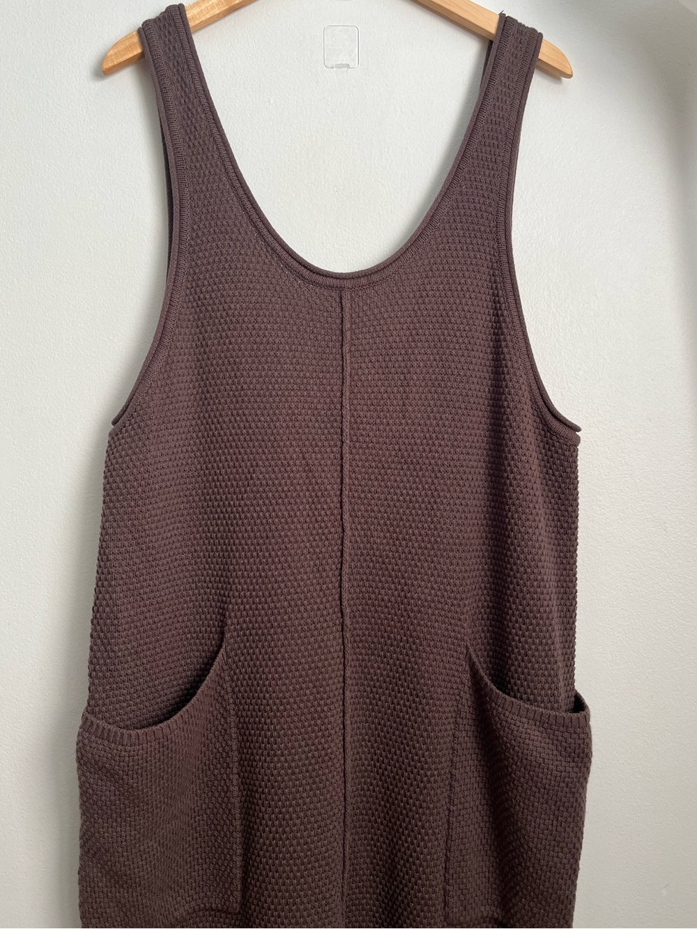Free People Beach Hailee Sweater Jumpsuit Brown Overalls Slouchy - Picture 4 of 12